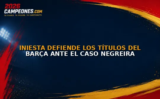Iniesta defiende los títulos del Barça ante el caso Negreira