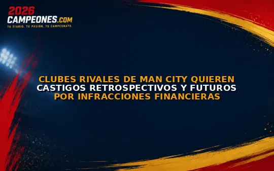 Clubes rivales de Man City quieren castigos retrospectivos y futuros por infracciones financieras