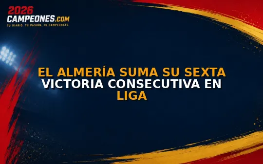 El Almería suma su sexta victoria consecutiva en Liga