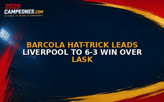 Barcola hat-trick leads Liverpool to 6-3 win over LASK