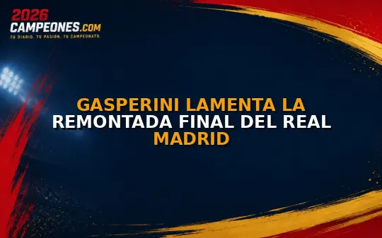 Gasperini lamenta la remontada final del Real Madrid