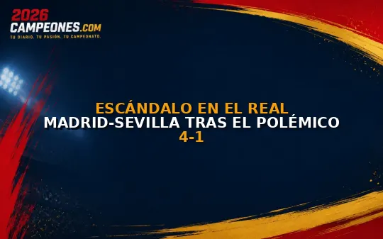 Escándalo en el Real Madrid-Sevilla tras el polémico 4-1