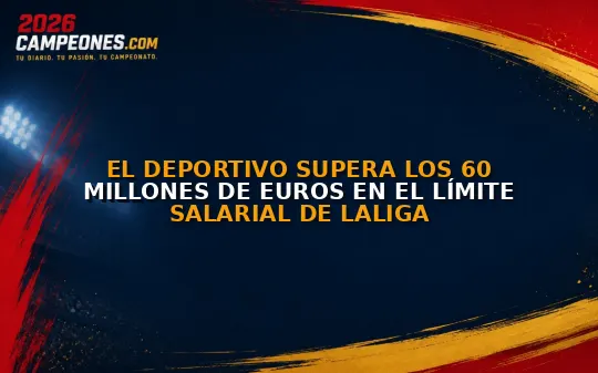 El Deportivo supera los 60 millones de euros en el Límite Salarial de LaLiga