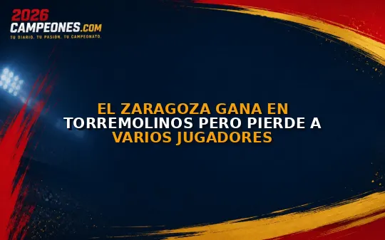 El Zaragoza gana en Torremolinos pero pierde a varios jugadores