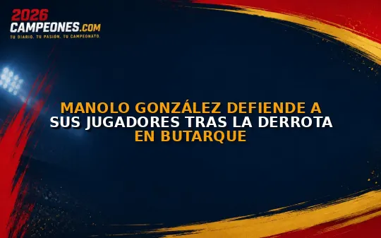 Manolo González defiende a sus jugadores tras la derrota en Butarque