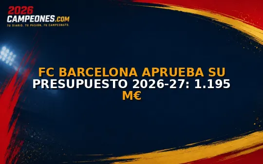 FC Barcelona aprueba su presupuesto 2026-27: 1.195 M€