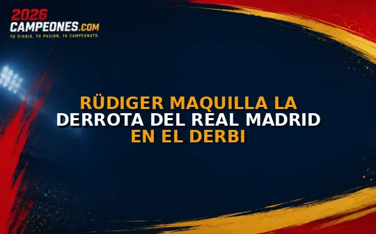 Rüdiger maquilla la derrota del Real Madrid en el derbi