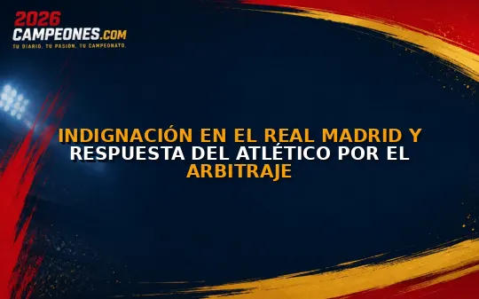 Indignación en el Real Madrid y respuesta del Atlético por el arbitraje