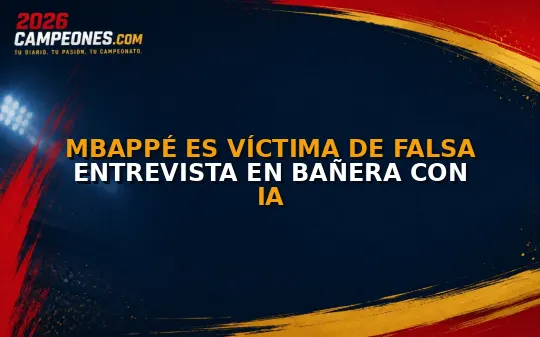 Mbappé es víctima de falsa entrevista en bañera con IA
