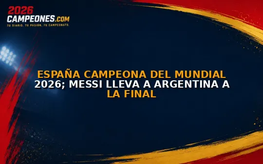 España campeona del Mundial 2026; Messi lleva a Argentina a la final